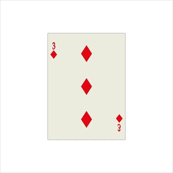 Μια Έγχρωμη Απεικόνιση Του Παιχνιδιού Κάρτα Του Διαμαντιού — Φωτογραφία Αρχείου