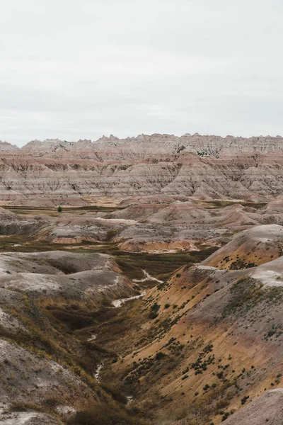 Plan Vertical Parc National Des Badlands Dakota Sud États Unis — Photo