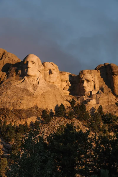 Függőleges Felvétel Mount Rushmore Nemzeti Emlékműről Keystone Ban Usa — Stock Fotó