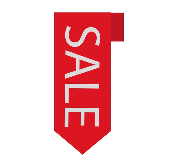 Een Rood Sale Label Geïsoleerd Een Witte Achtergrond — Stockfoto