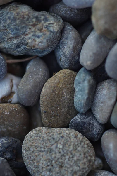 Крупним Планом Багато Пісковиків Гранітних Круглих Каменів Різного Розміру — стокове фото