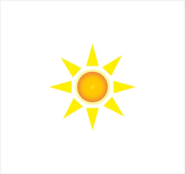 Beyaz Bir Arkaplanda Izole Edilmiş Güneşin Bir Çizimi — Stok fotoğraf