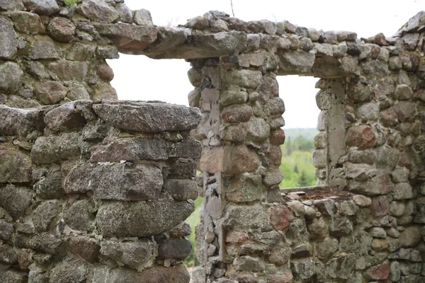 Old Stone House Ruins Abandoned Lodge — Stock Photo, Image