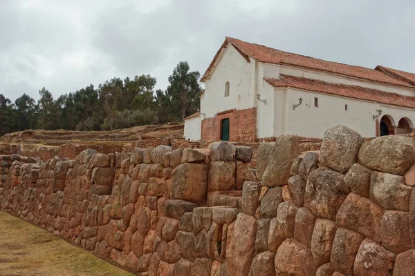 Paisaje Soleado Del Barrio Chinchero Cusco Perú — Foto de Stock