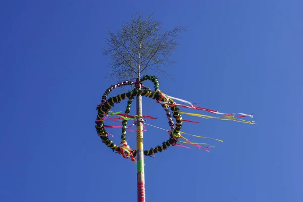 Ein Flacher Schuss Von Einem Maibaum — Stockfoto