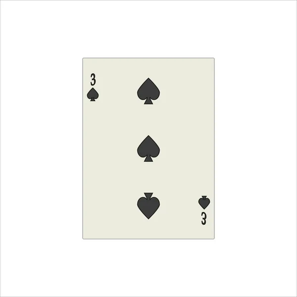 Barevná Ilustrace Hrací Karty Rýče — Stock fotografie
