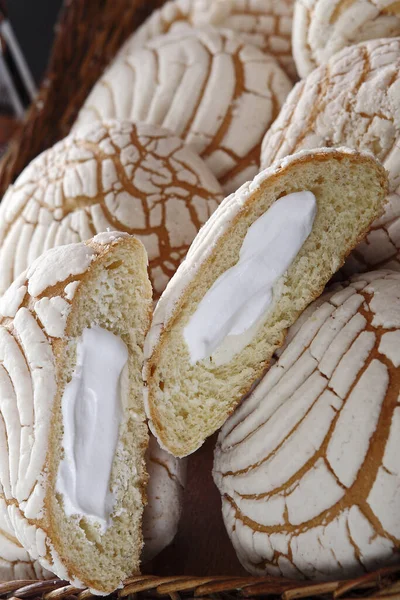 Primer Plano Deliciosas Galletas Cremosas Caramelo — Foto de Stock