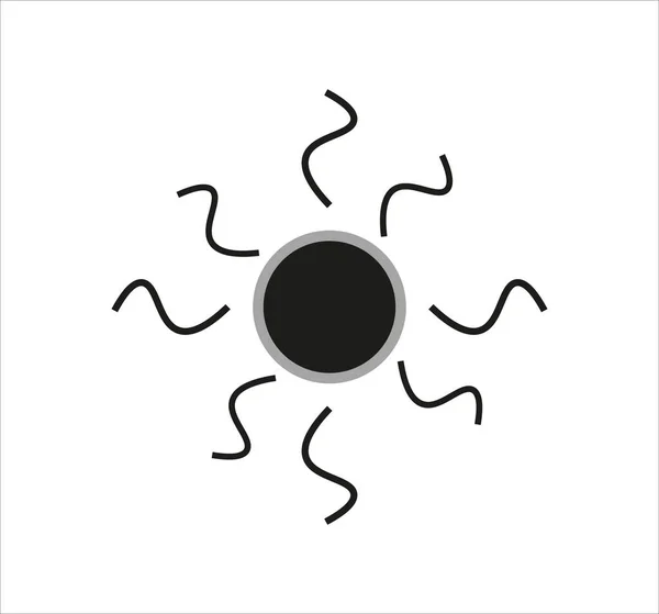 Ілюстрація Ікони Сонця Ізольованої Білому Тлі — стокове фото