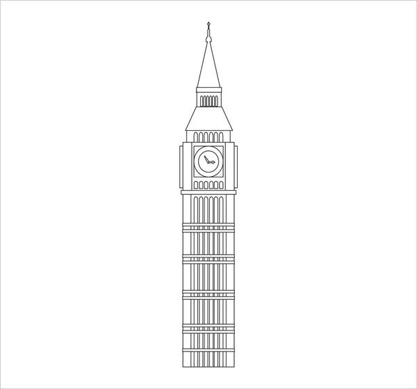 Eine Illustration Des Big Ben Für Mobiles Oder Web Design — Stockfoto