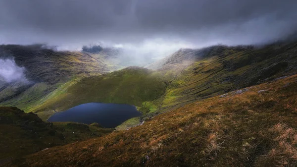 Naturskön Hög Vinkel Skott Carrauntoohil Iveragh Halvön Grevskapet Kerry Irland — Stockfoto