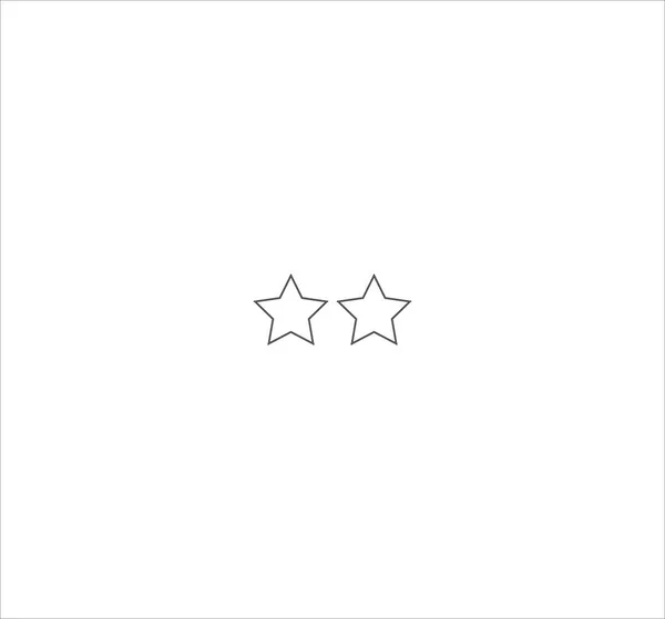 Uma Ilustração Dois Ícones Estrelas Não Coloridas Para Web Design — Fotografia de Stock