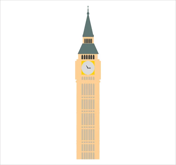 Eine Illustration Des Big Ben Tower London Isoliert Auf Weißem — Stockfoto