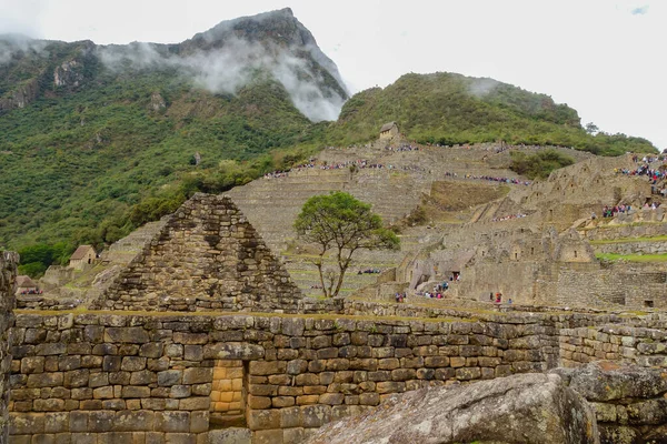 Ein Atemberaubender Blick Auf Die Ruinen Von Machu Picchu Peru — Stockfoto