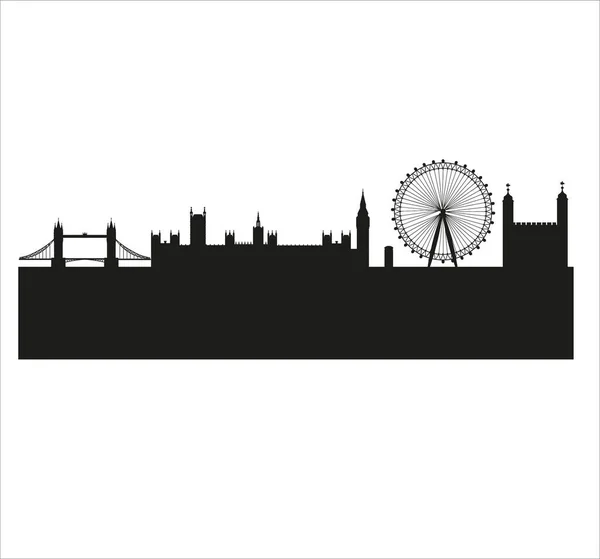 Eine Illustration Des London Eye Des Big Ben Und Anderer — Stockfoto