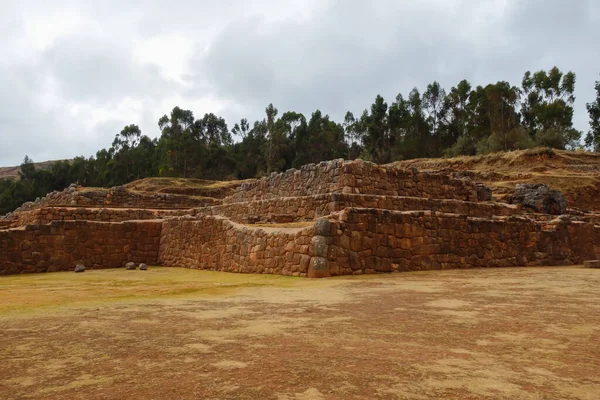 Hermoso Plano Las Ruinas Pueblo Rústico Chinchero Cusco Perú — Foto de Stock