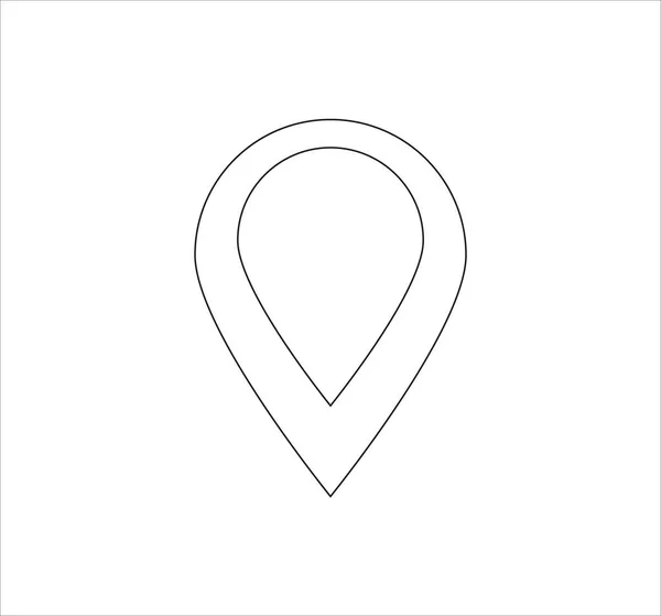 Иллюстрация Значка Точки Местоположения Выделенного Белом Фоне — стоковое фото