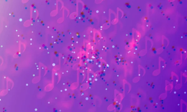 美丽的抽象紫色背景 配上音乐音符 — 图库照片