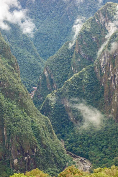 Peru Daki Machu Picchu Dağının Nefes Kesici Manzarası — Stok fotoğraf