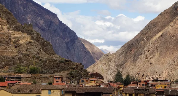 Ollantaytambo Peru Ekim 2019 Ollantaytambo Tarihi Şehrin Turistik Alanı Zanaat — Stok fotoğraf