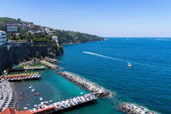 Egy Légi Felvétel Csodálatos Sorrento Beach Campania Olaszország — Stock Fotó