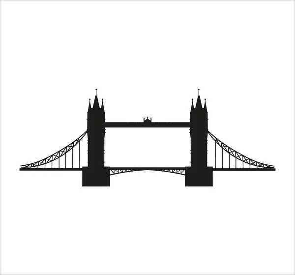 Illustration Tower Bridge London Isolated White Background — Stock Photo, Image