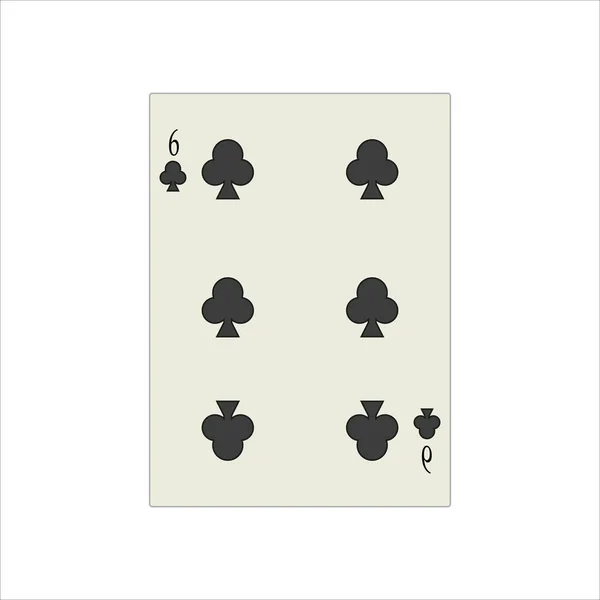 Colored Illustration Playing Card Club — Stock Photo, Image