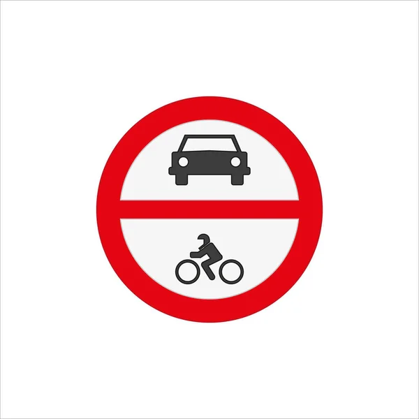 Ilustración Señales Tráfico Iconos Vehículos Motor Entrada Prohibida Aislados Sobre — Foto de Stock