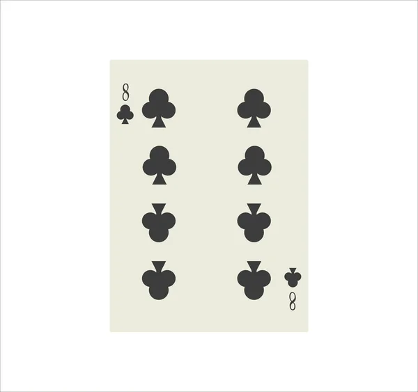 八根球杆在白色背景下打牌的例子 — 图库照片