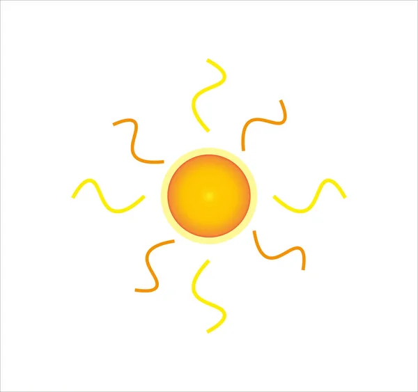 Illustration Solen Isolerad Vit Bakgrund — Stockfoto