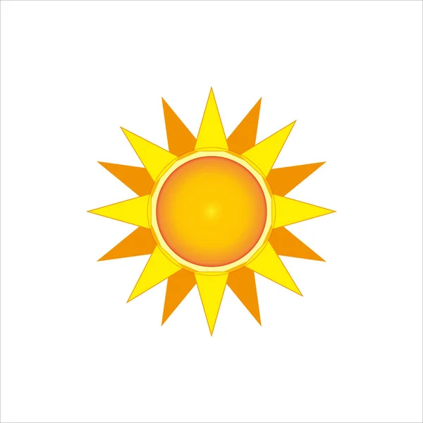 Illustration Yellow Sun Icon Mobile Web Design Isolated White Background — Stock Photo, Image