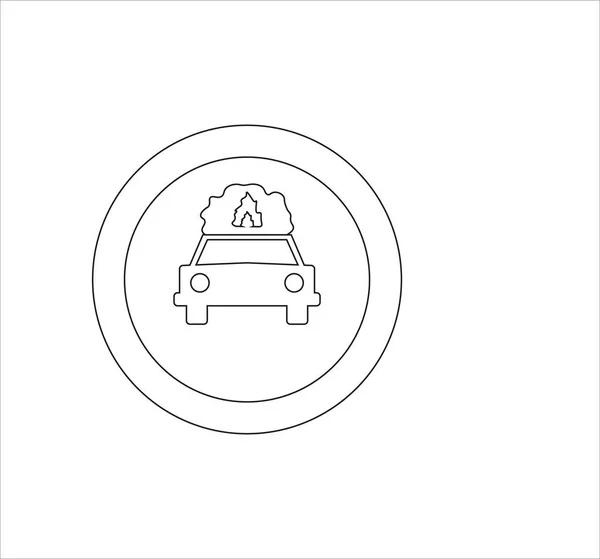 Иллюстрация Значка Дорожного Знака Запрещающего Входить Взрывчатые Вещества Изолированные Белом — стоковое фото