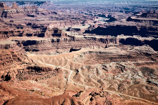 Eine Wunderschöne Landschaft Einer Schluchtenlandschaft Dead Horse Point State Park — Stockfoto