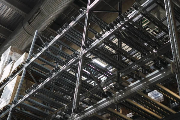 Low Angle Shot Steel Warehouse — Stock Photo, Image