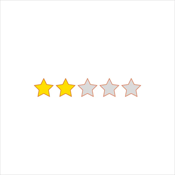 Una Ilustración Estrellas Color Amarillo Cinco Rangos Para Diseño Web — Foto de Stock