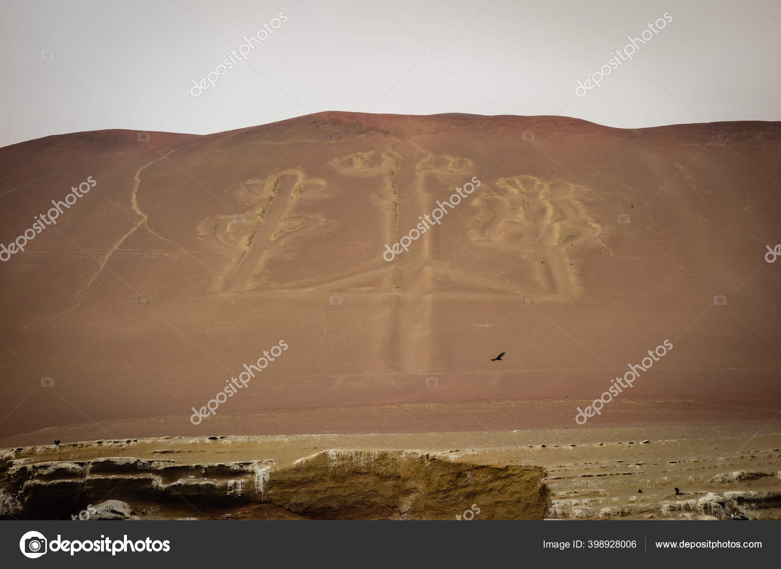 View Paracas Candelabra Prehistoric Geoglyph Northern Face Paracas