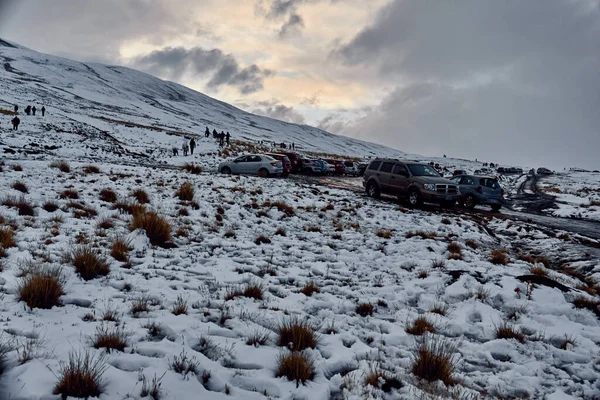 Paz Bolivia Február 2020 Egy Széles Kép Egy Havas Hely — Stock Fotó