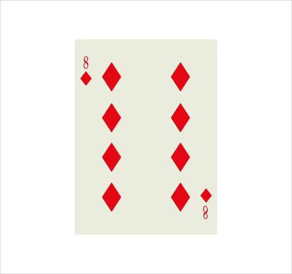 Uma Ilustração Colorida Cartão Baralho Diamante — Fotografia de Stock