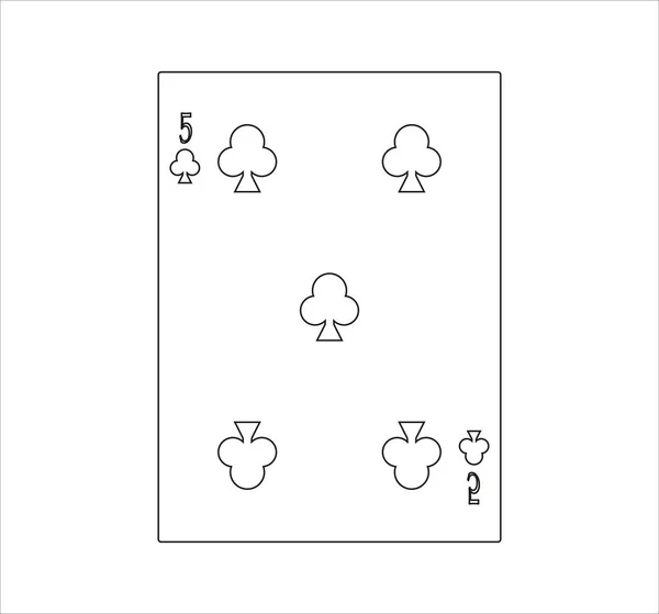 Μια Ασπρόμαυρη Απεικόνιση Του Παιχνιδιού Κάρτα Του Συλλόγου — Φωτογραφία Αρχείου