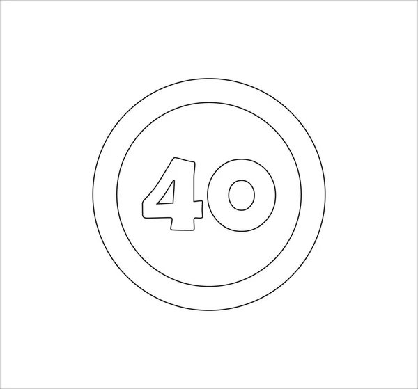 Ілюстрація Знака Максимальної Швидкості Год Ізольовано Білому Тлі — стокове фото