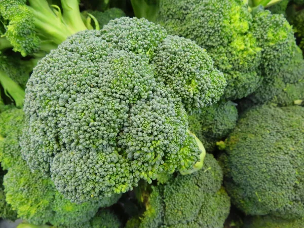 Sebuah Foto Closeup Brokolis Hijau Segar — Stok Foto