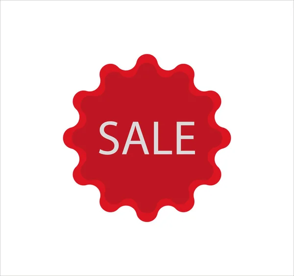 Illustration Red Sale Badge Isolated White Background — Stock Photo, Image