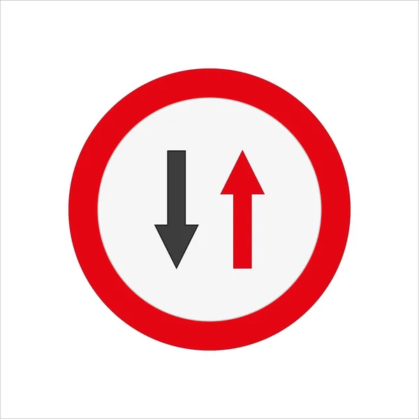 Illustration Trafiksignaler Prioritet Till Motsatt Riktning För Webb Och Mobil — Stockfoto