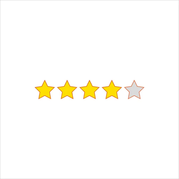Ilustrace Ratingových Hvězd Pro Zákazníky Izolované Bílém Pozadí — Stock fotografie