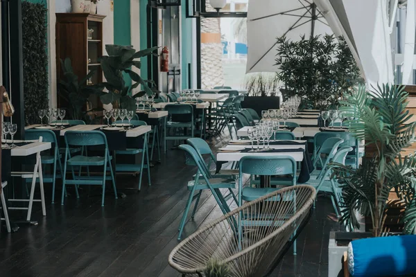 Juego Mesa Para Una Fiesta Eventos Acogedor Restaurante — Foto de Stock