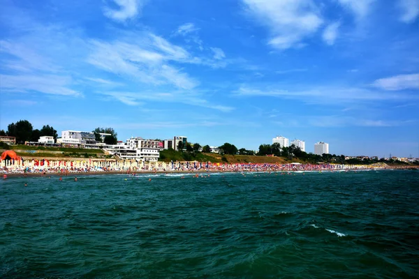 Mamaia Rumänien Aug 2017 Landschaft Strand Von Mamaia Rumänien — Stockfoto