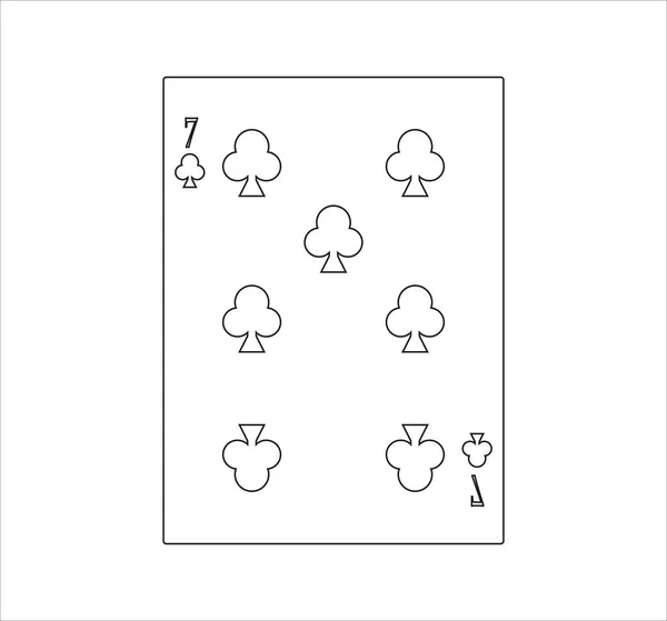 Εικονογράφηση Επτά Συλλόγων Που Παίζουν Χαρτιά Και Απομονώνονται Λευκό Φόντο — Φωτογραφία Αρχείου