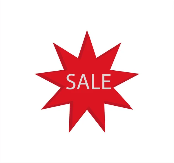 Illustration Red Sale Badge Isolated White Background — Stock Photo, Image
