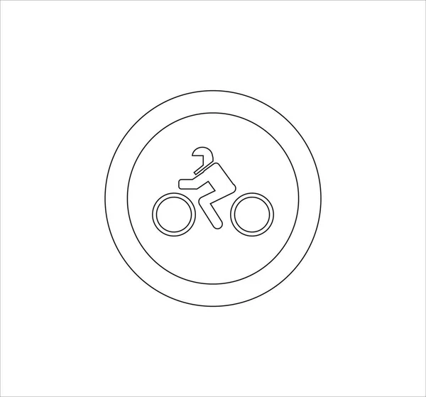 Motosiklet Süren Bir Adamın Siyah Beyaz Işareti — Stok fotoğraf