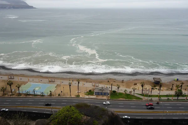 Lima Peru Okyanus Boyunca Nefes Kesici Bir Manzara — Stok fotoğraf