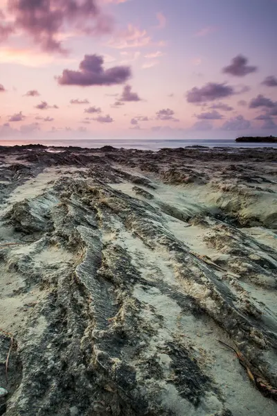 Belo Tiro Pôr Sol Sobre Mar — Fotografia de Stock